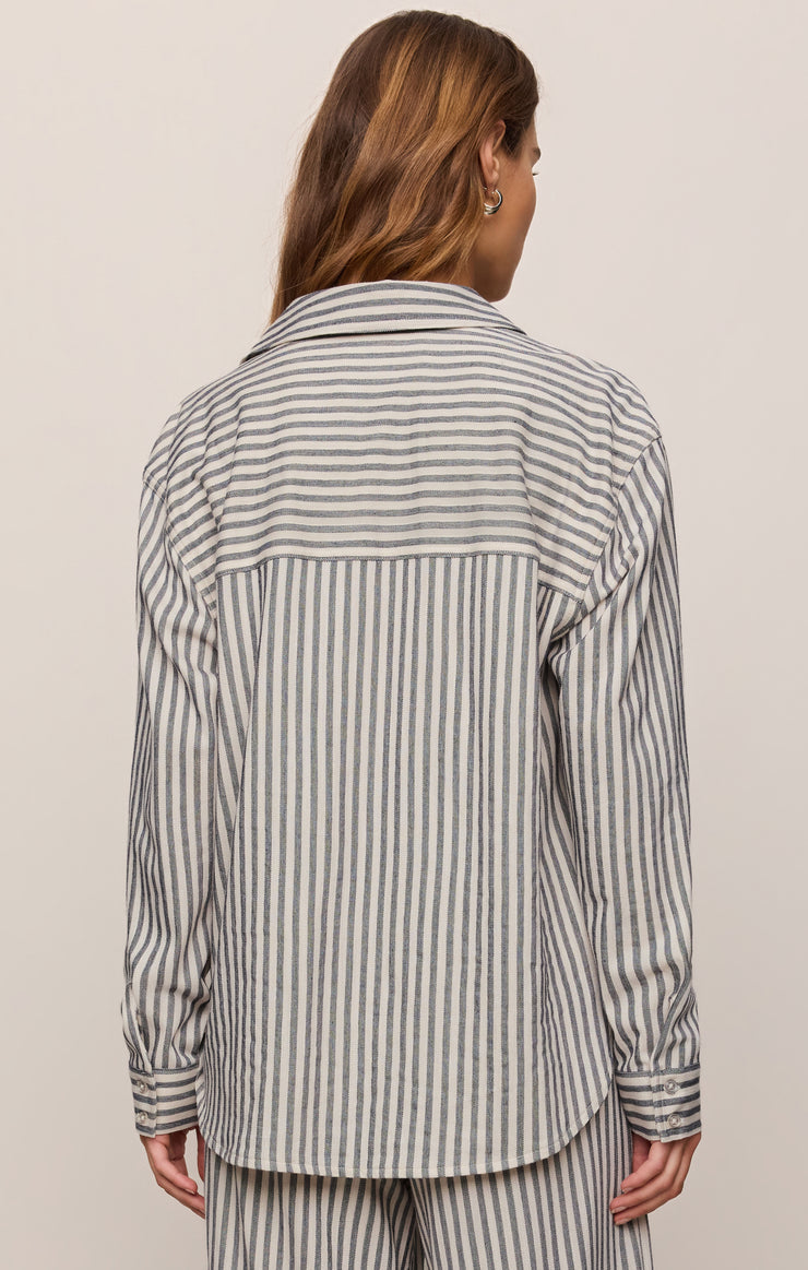 Reese Button Up Striped Top