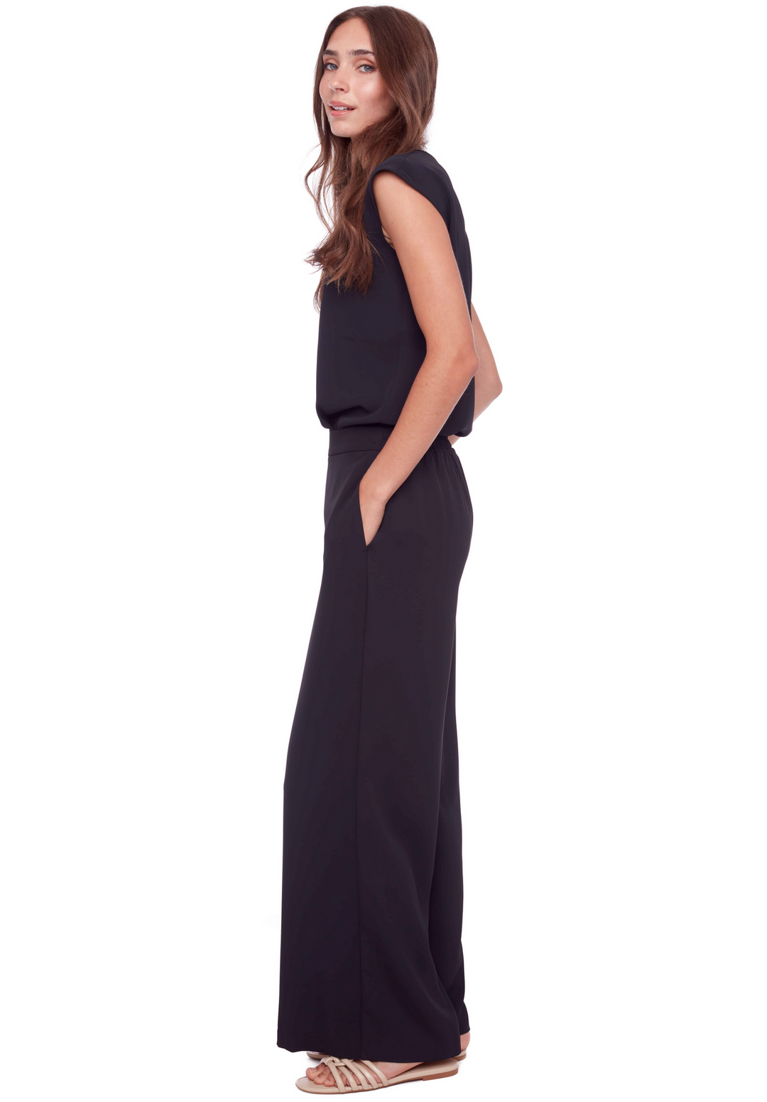 Wide Leg Vegan Silk Pant