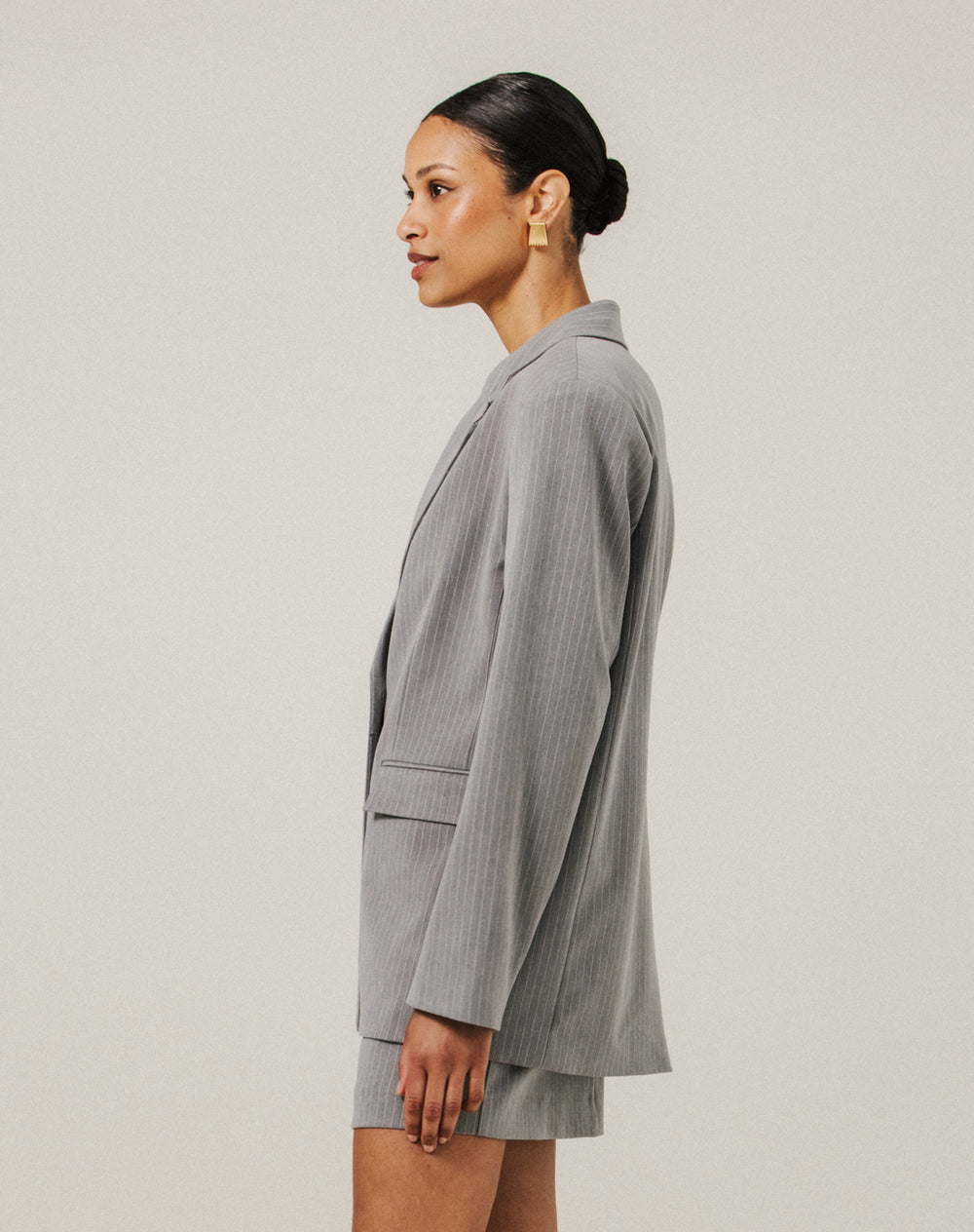 Oversized Pinstripe Blazer