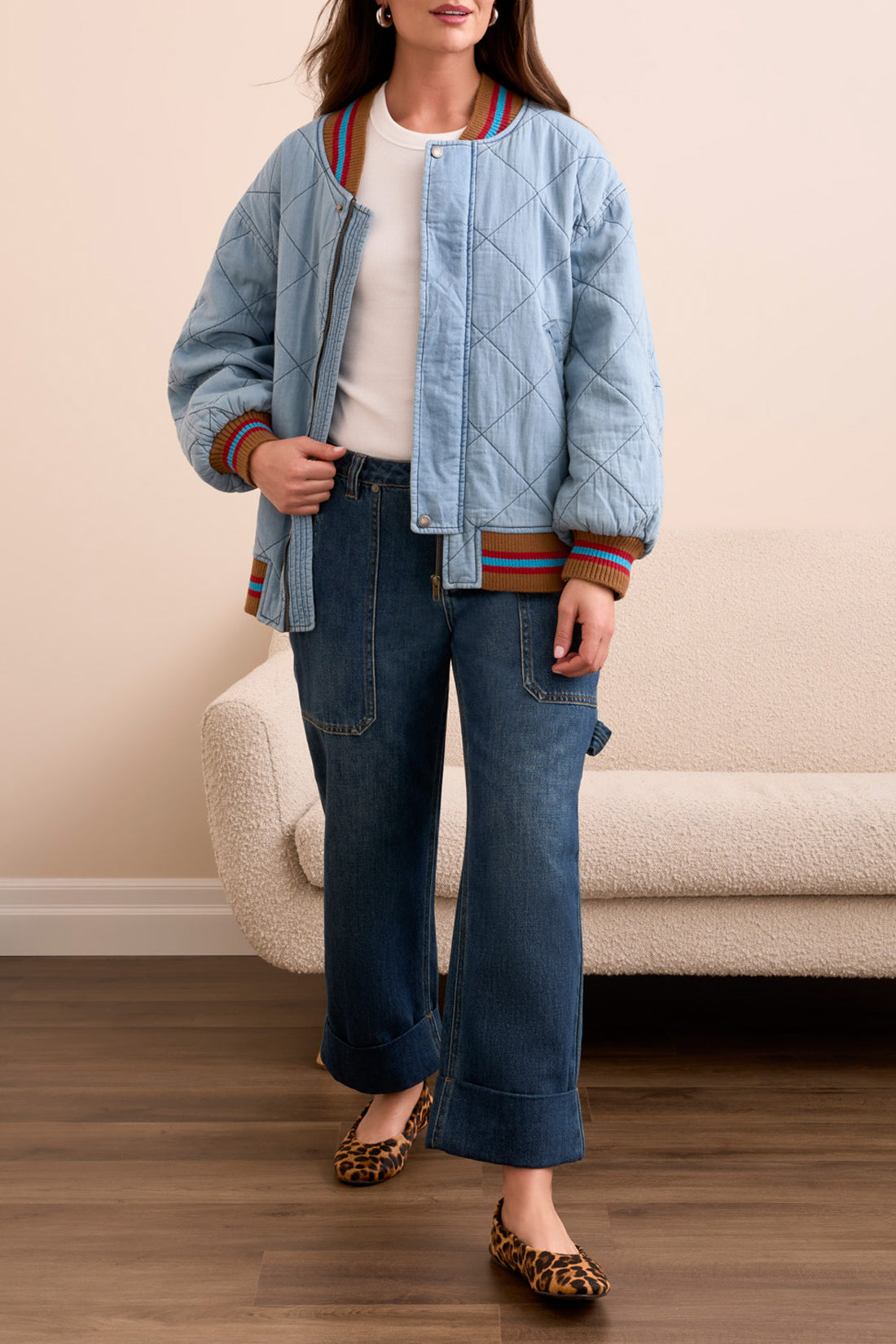Out Of The Blue Quilted Bomber Jacket