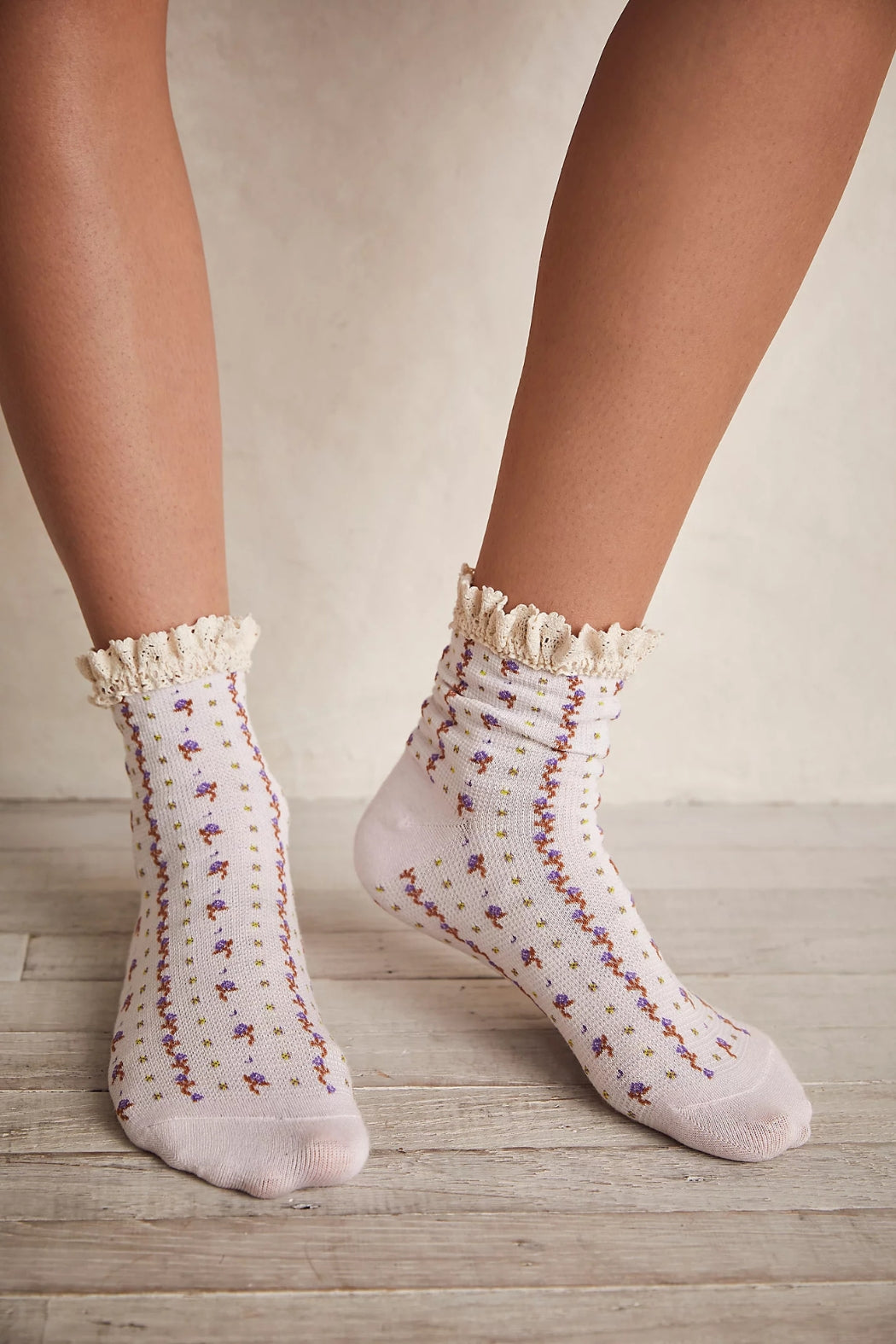 Free People Rosebud Waffle Knit Ankle Socks