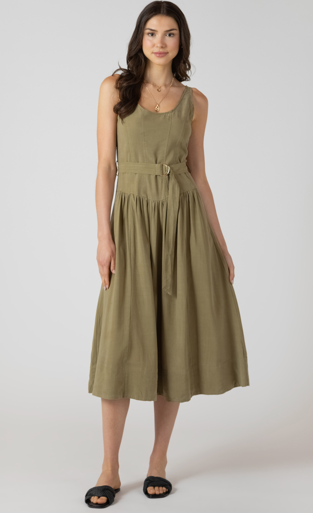Drop Waist Midi Dress