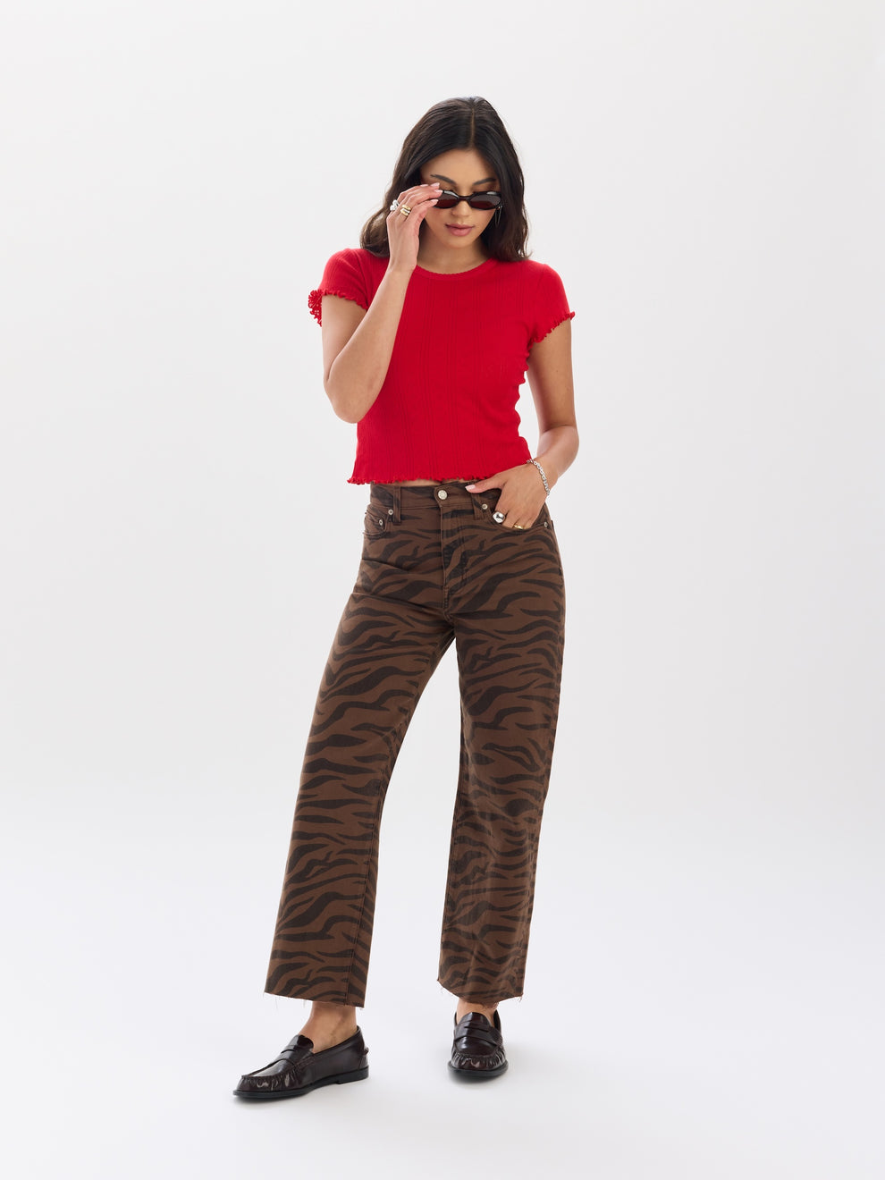 Pleaser High Rise Desert Zebra