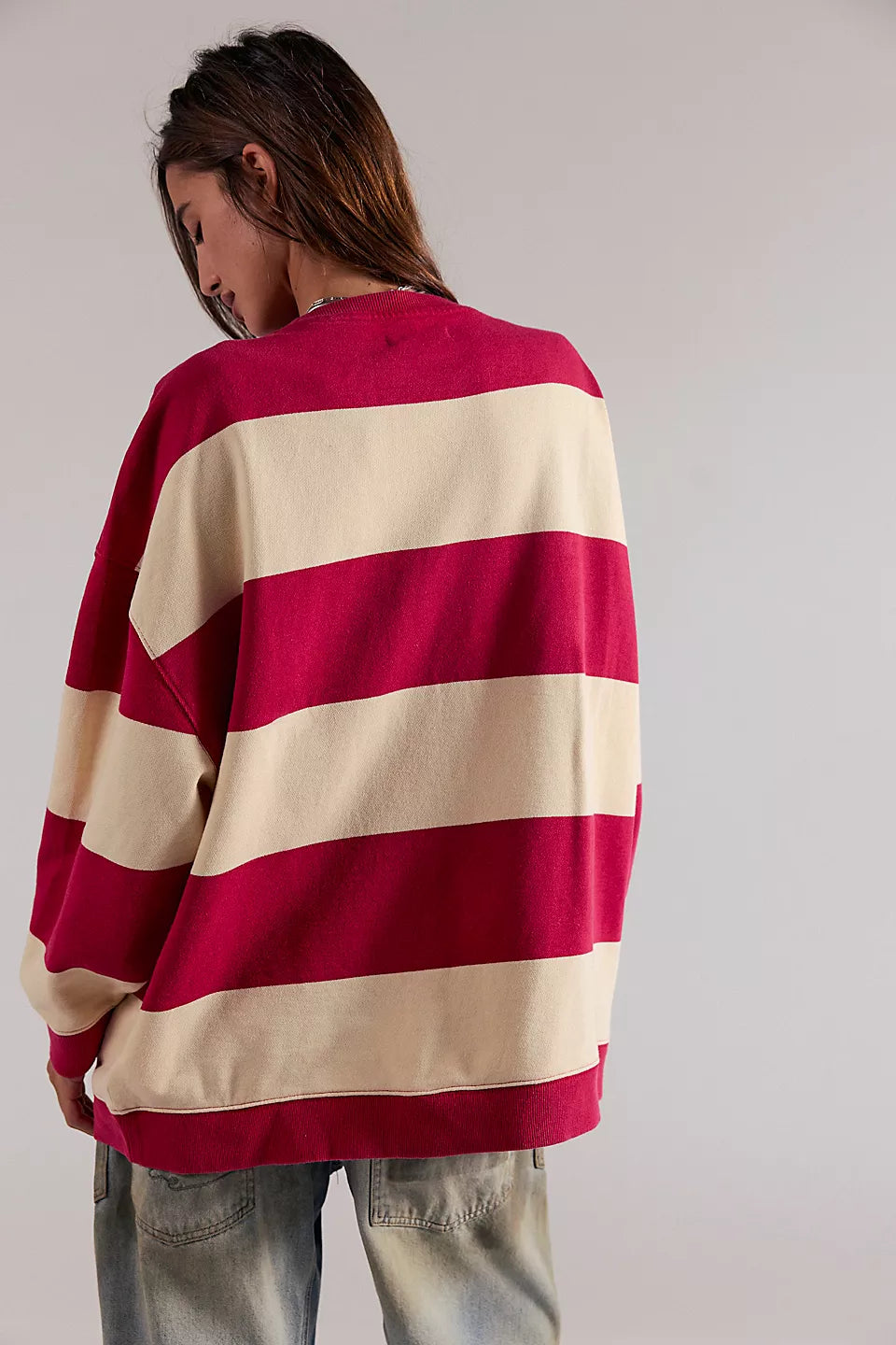Classic Stripe Oversized Crewneck