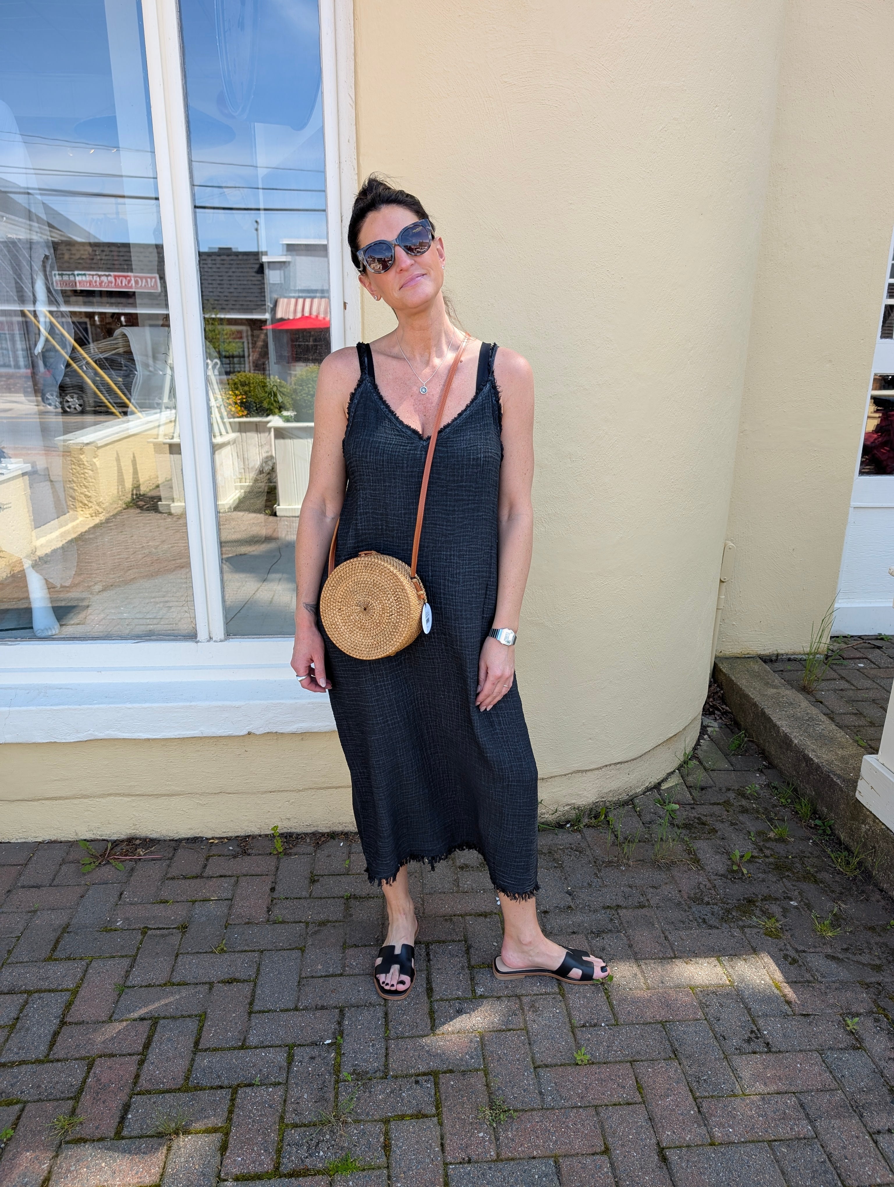 Crinkle Strappy Dress