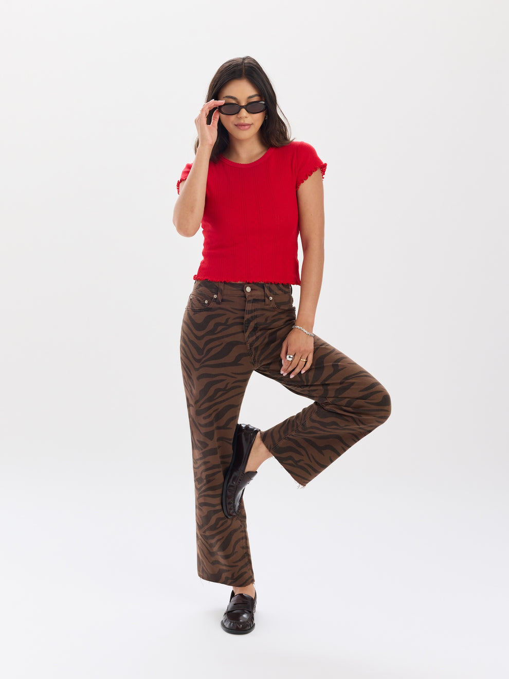 Pleaser High Rise Desert Zebra