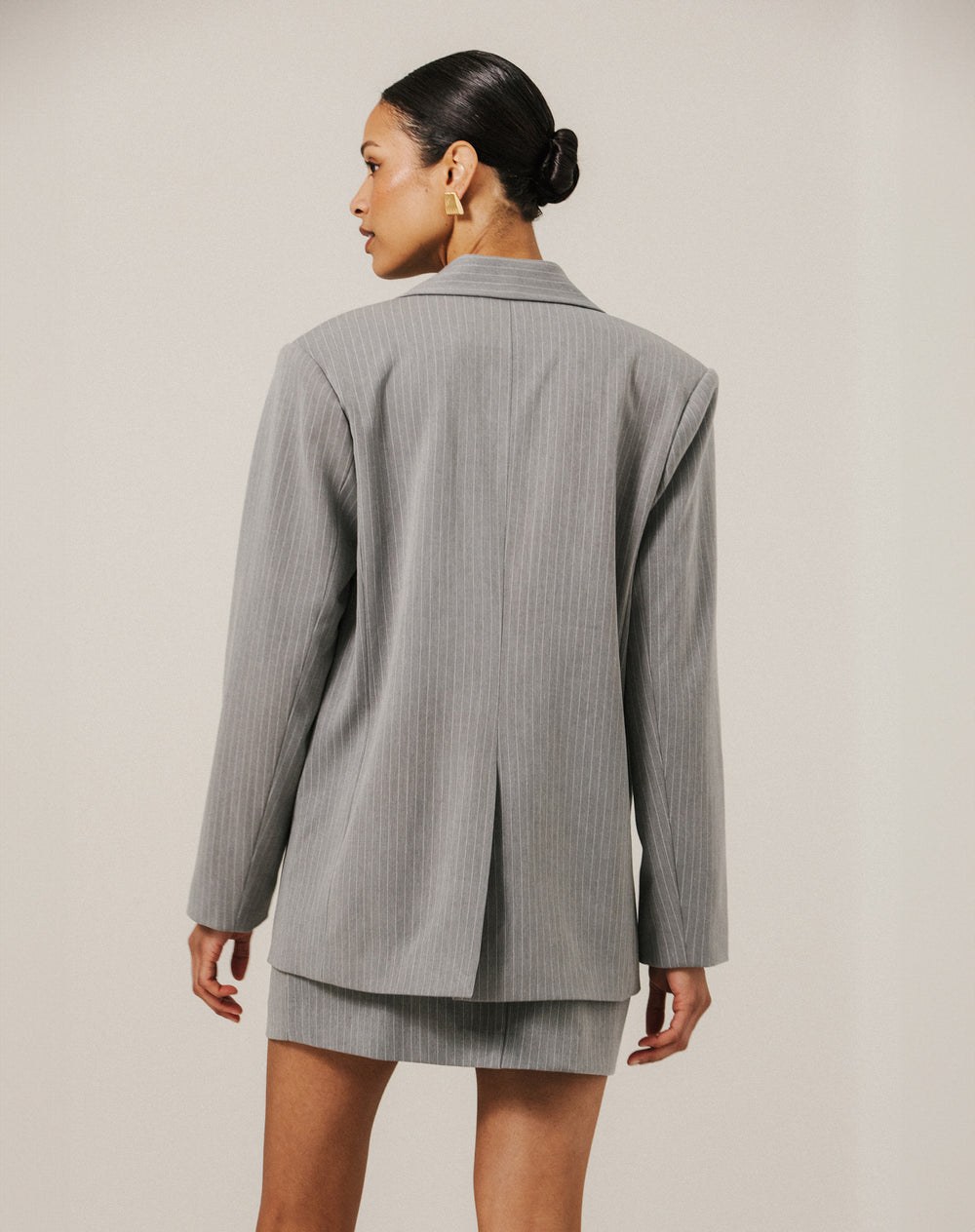 Oversized Pinstripe Blazer
