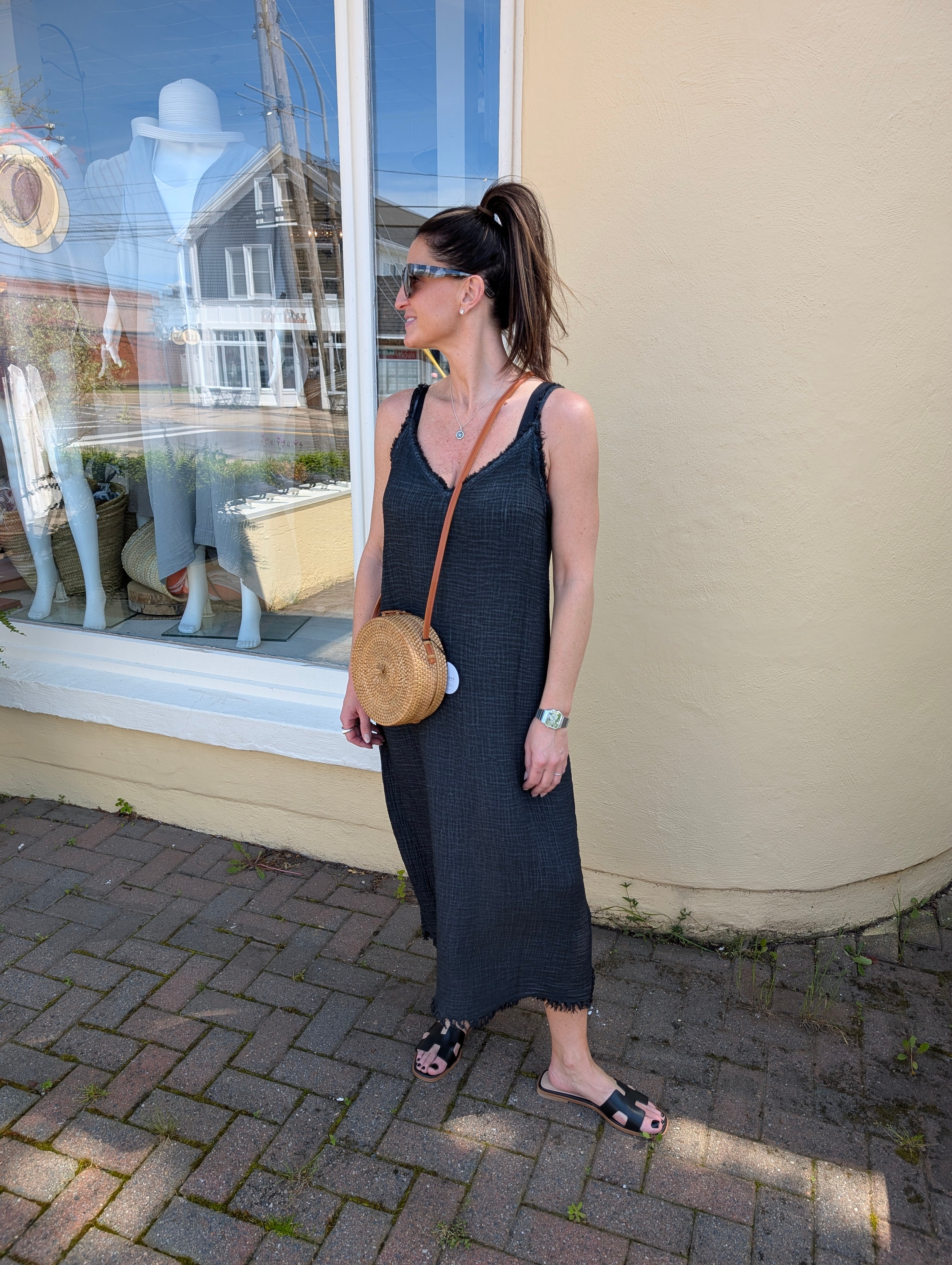 Crinkle Strappy Dress