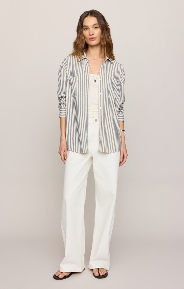 Reese Button Up Striped Top