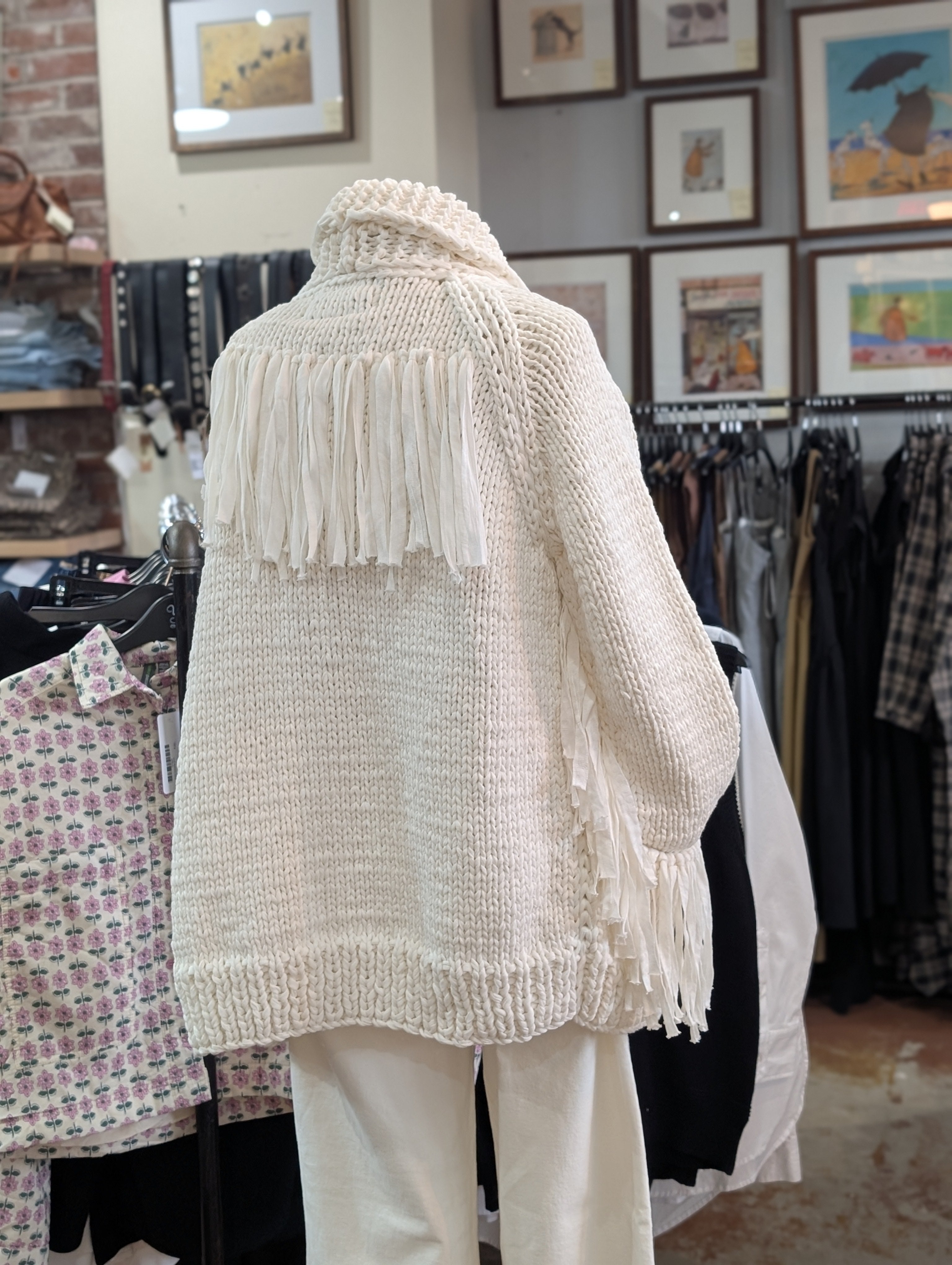 Cotton Fringe Cardi - Long