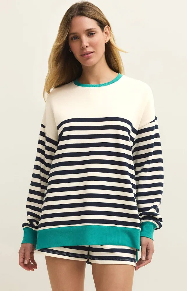 Layer Up Stripe Sweatshirt