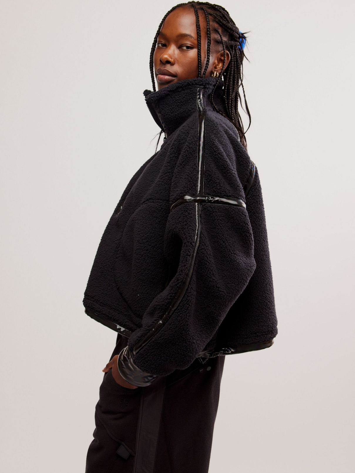 Free People Mountain High Shine Half Zip