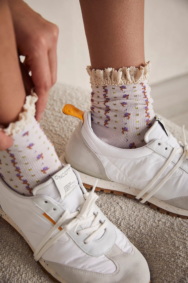 Free People Rosebud Waffle Knit Ankle Socks