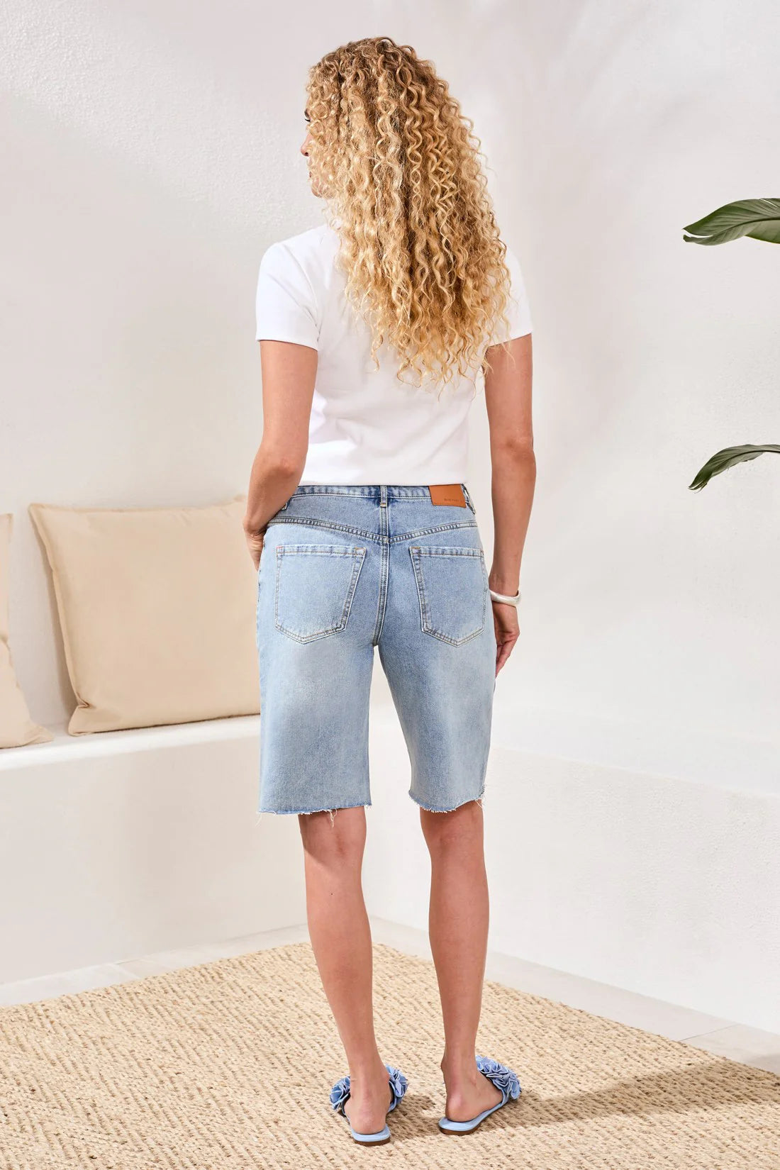 Brooke Hugging Wide Leg Denim Jorts