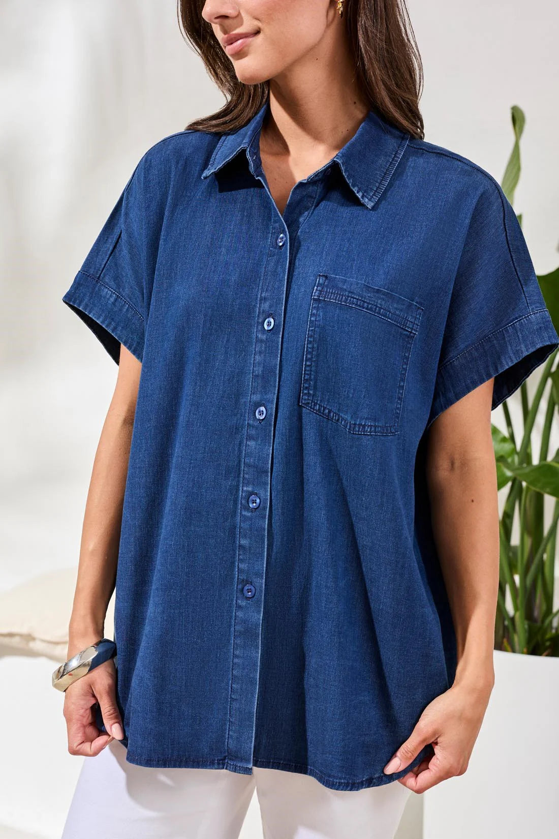 Drop Shoulder Camp Shirt