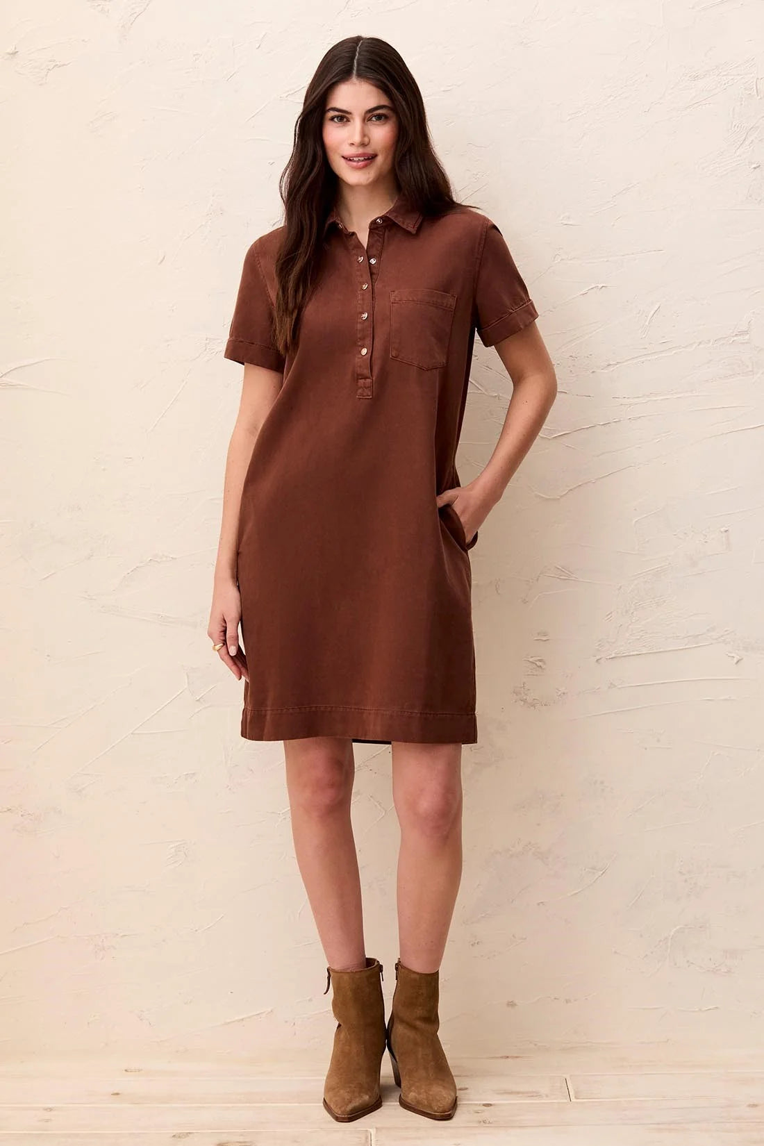 Pop Over Shirt Dress