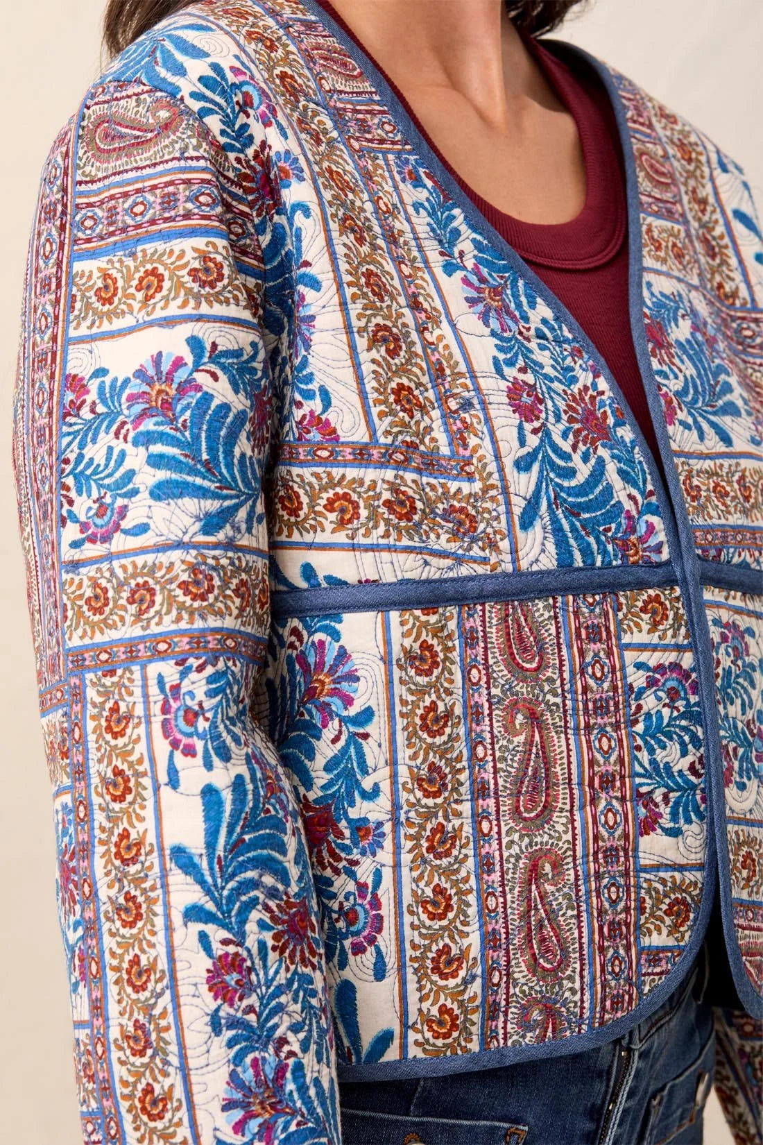 Reversible Quilted Statement Bomber