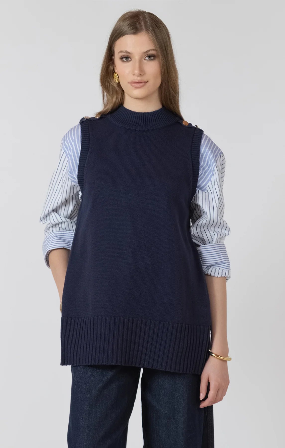 Longline Sweater Vest