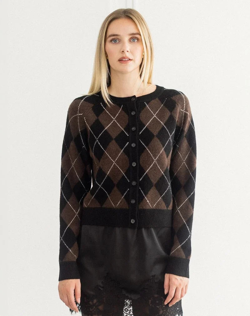 Little Sister Argyle Cardigan