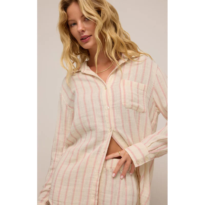 Saturday Stripe Gauze Shirt