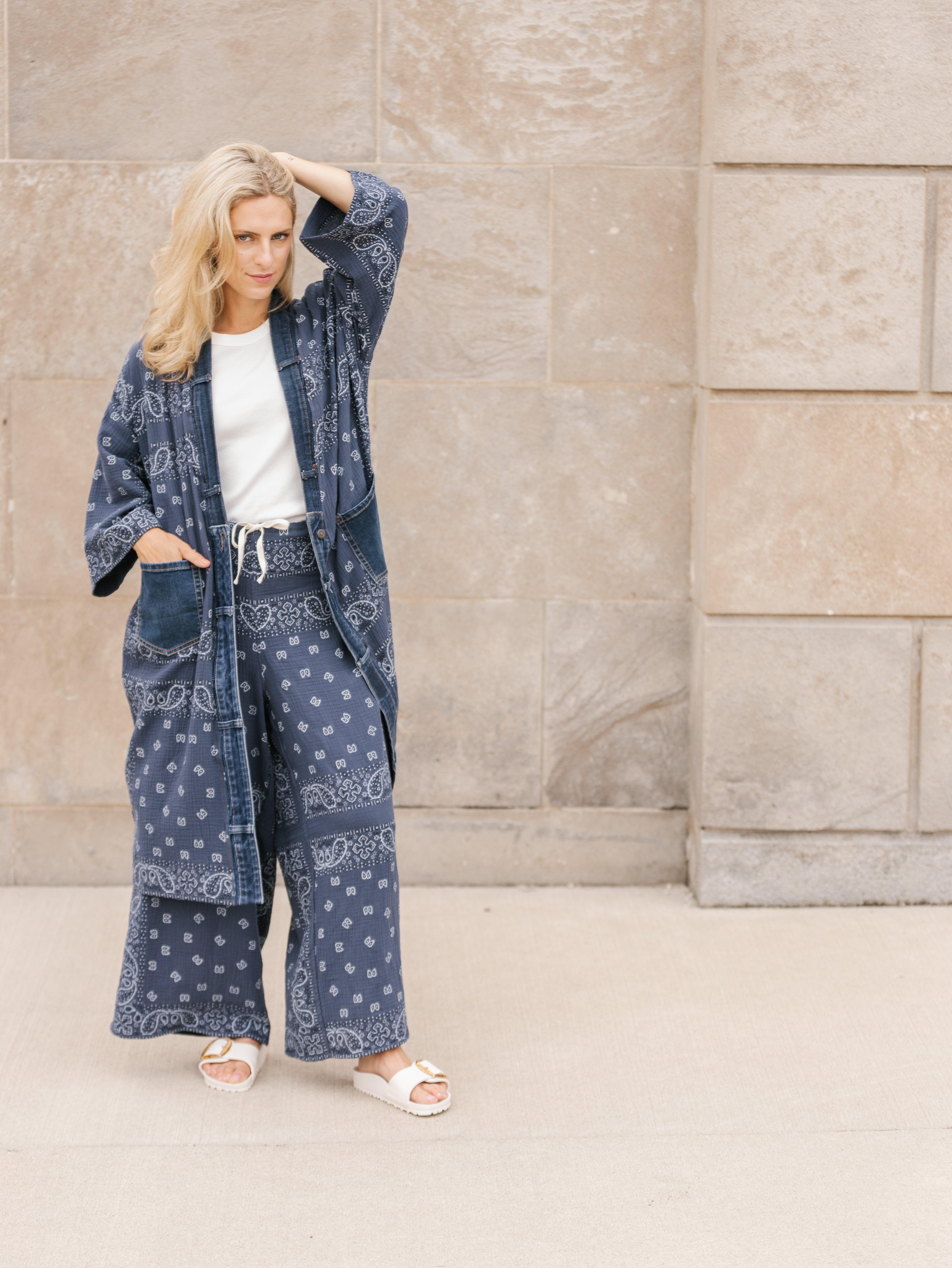 Bandana Long Cardigan