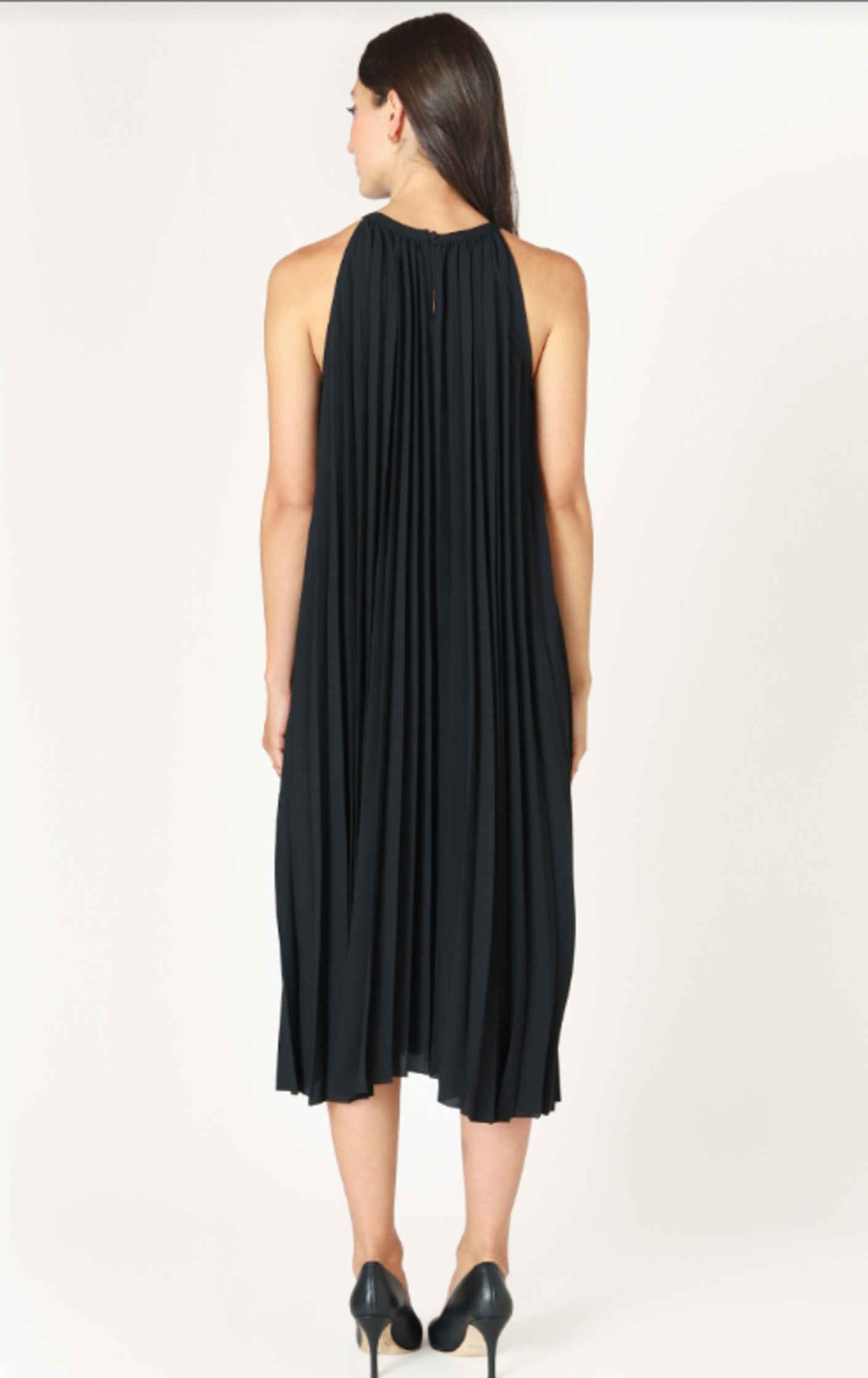Pleated Halter Dress