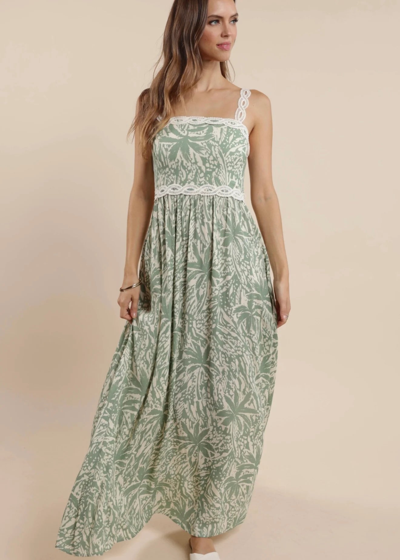 Palm Whispers Tie Back Dress