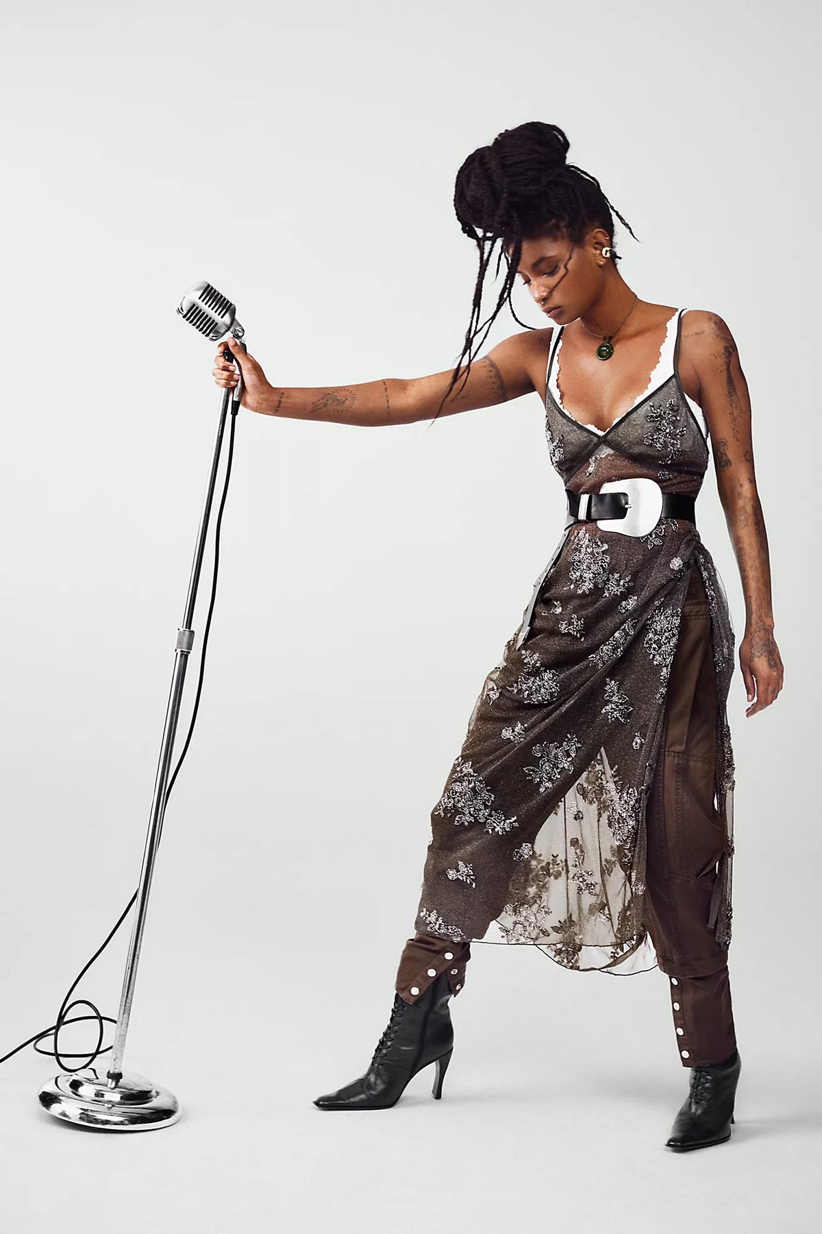Talk to Me Embellished Slip Dress