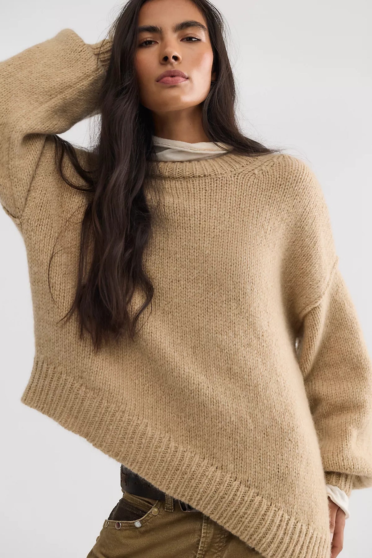 Sunday Morning Asymmetric Knit Sweater