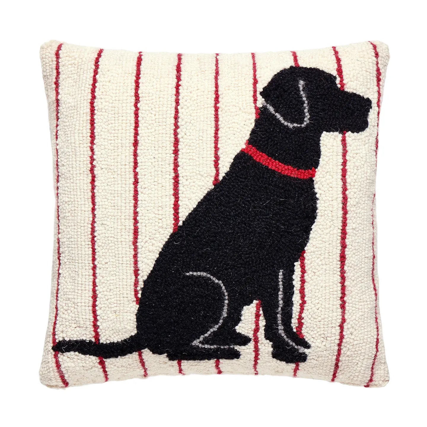 Labrador Stripe Hooked Pillow