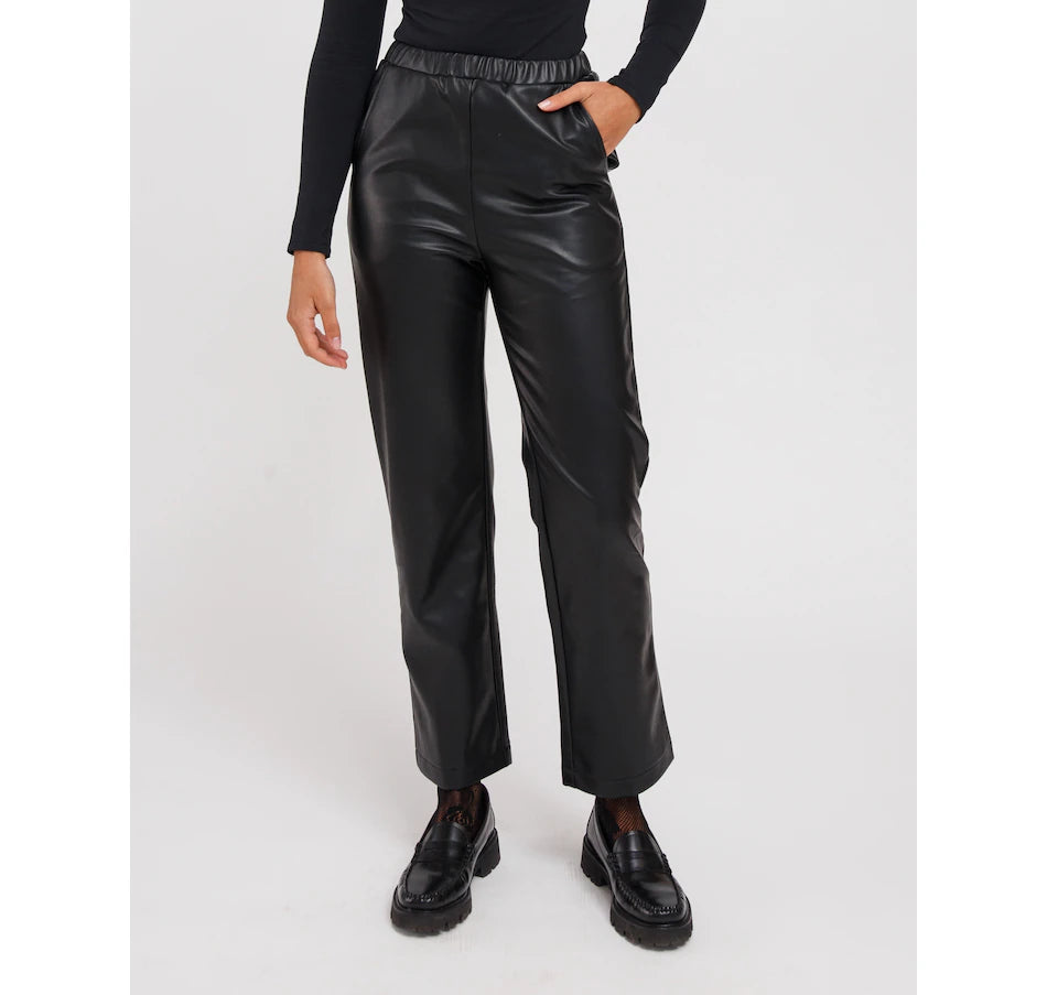 The Perfect Faux Leather Straight Leg Pant