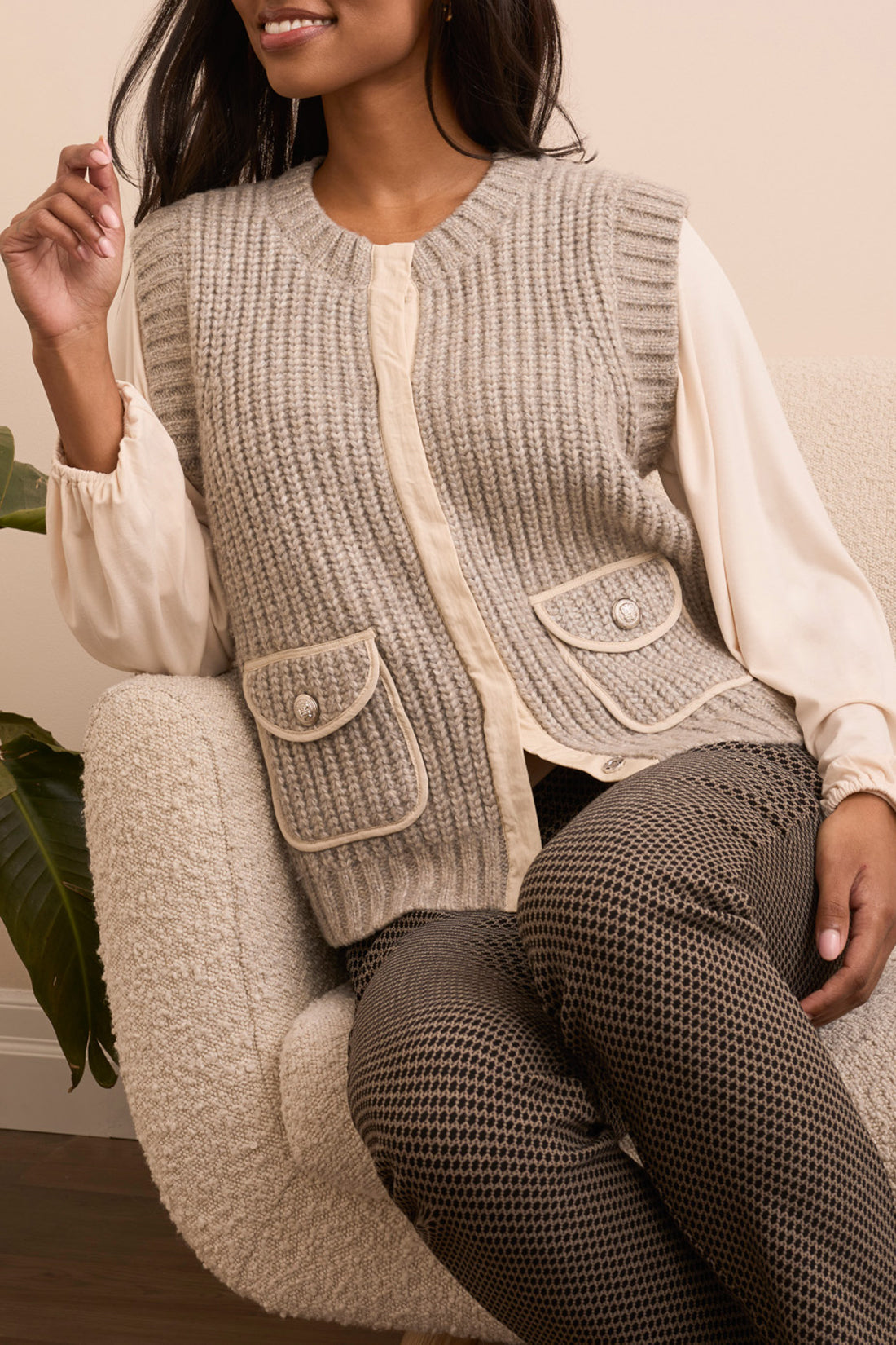 Knit Vest with Pockets