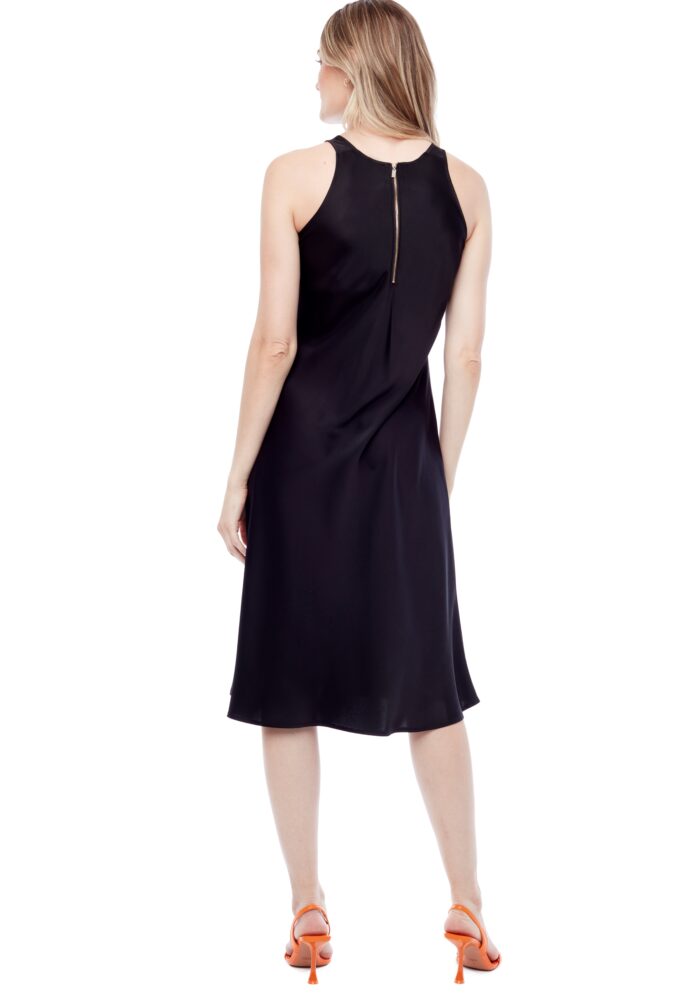 Belize Satin Sleeveless Midi Dress