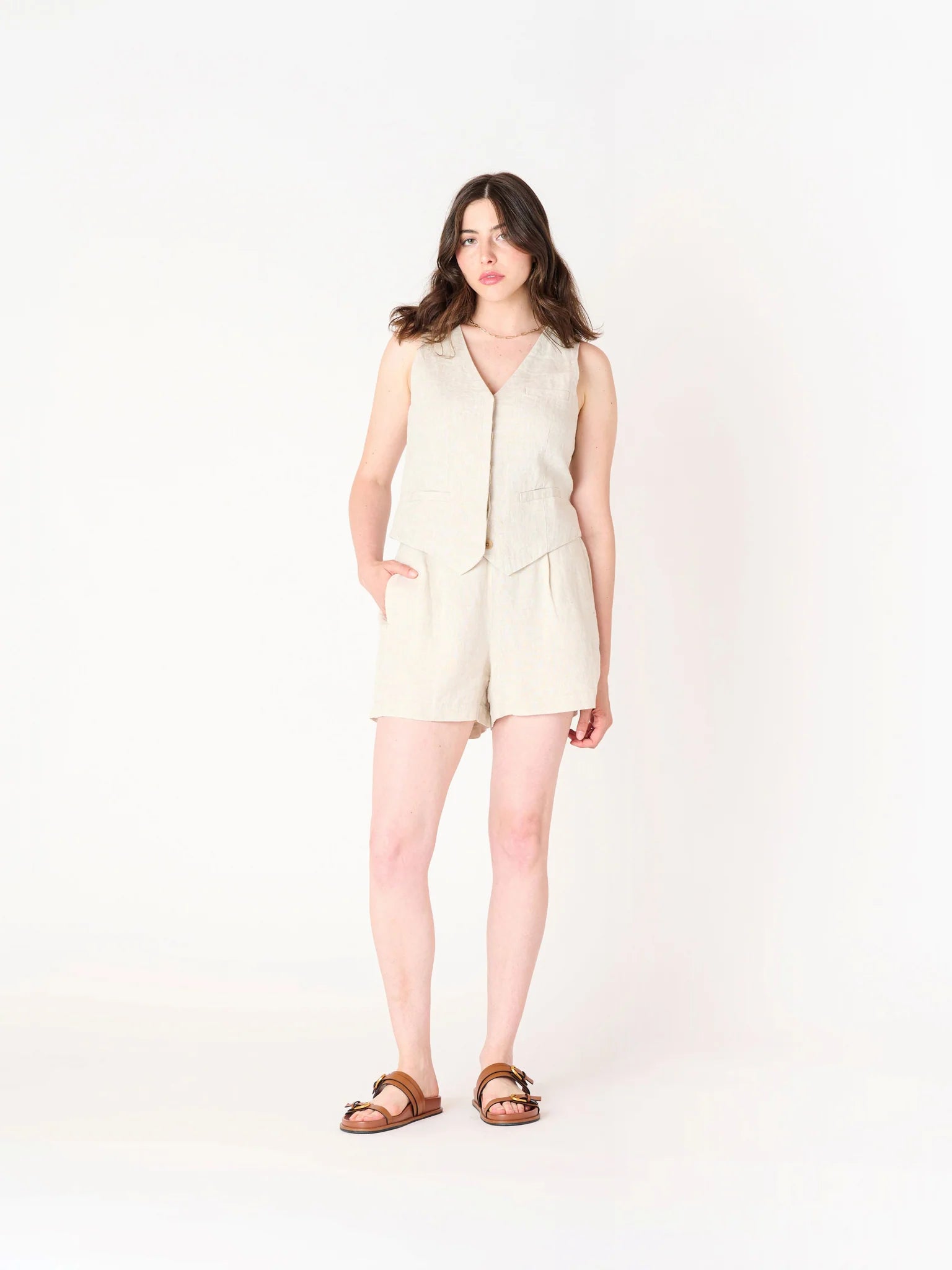 Pull on Linen Short