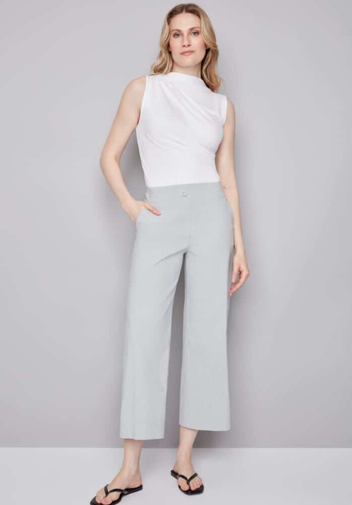 Elizabeth Techno Wide Leg Crop Pant
