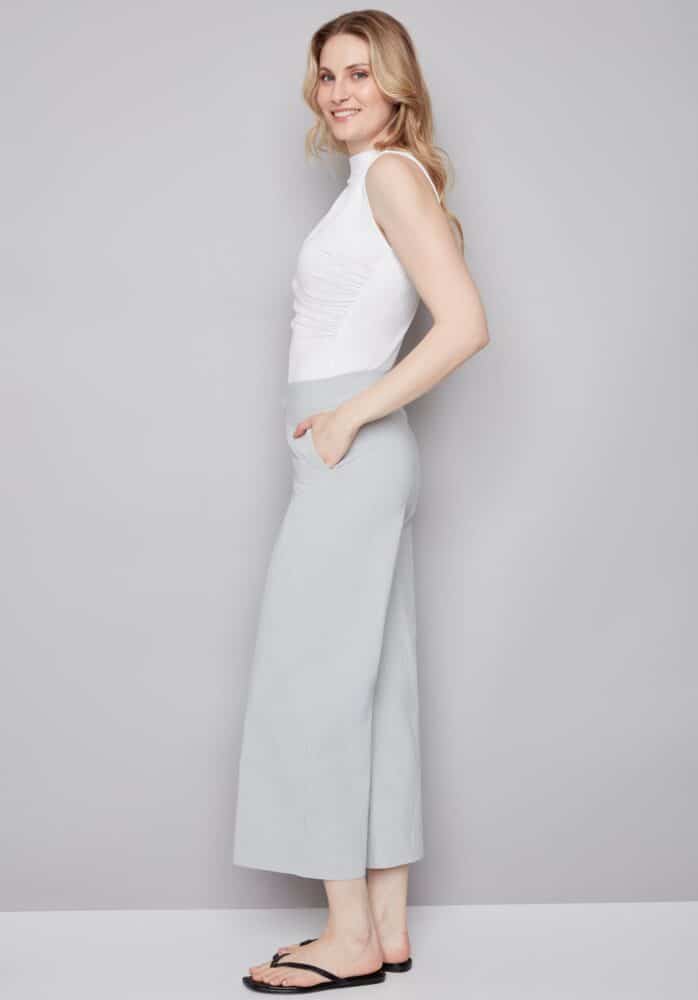Elizabeth Techno Wide Leg Crop Pant