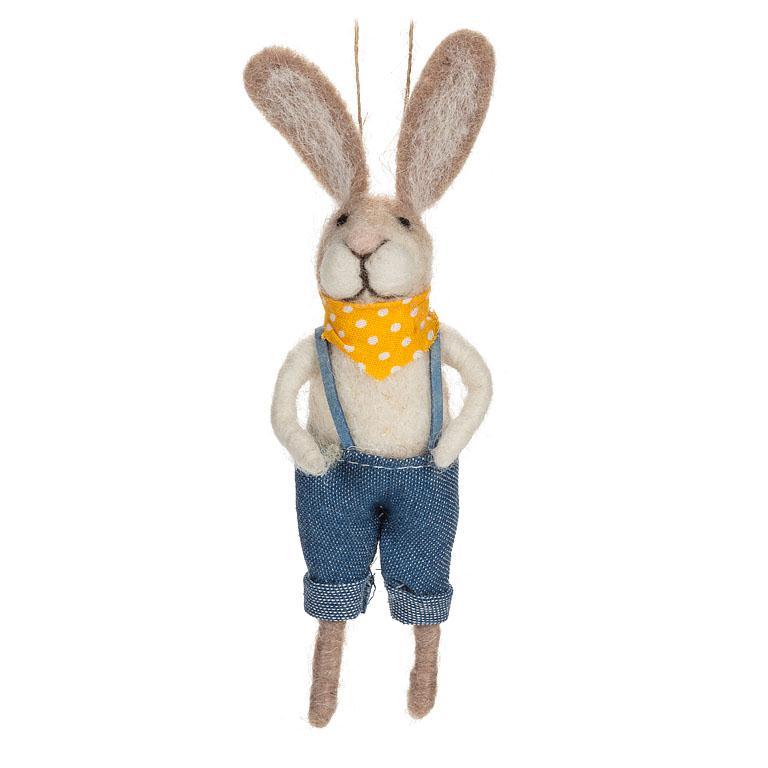 Easter Rabbits in Overalls