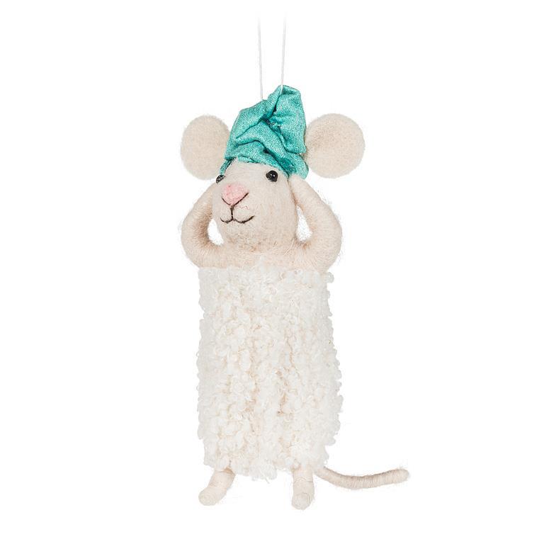 Tub Time Mouse Ornament