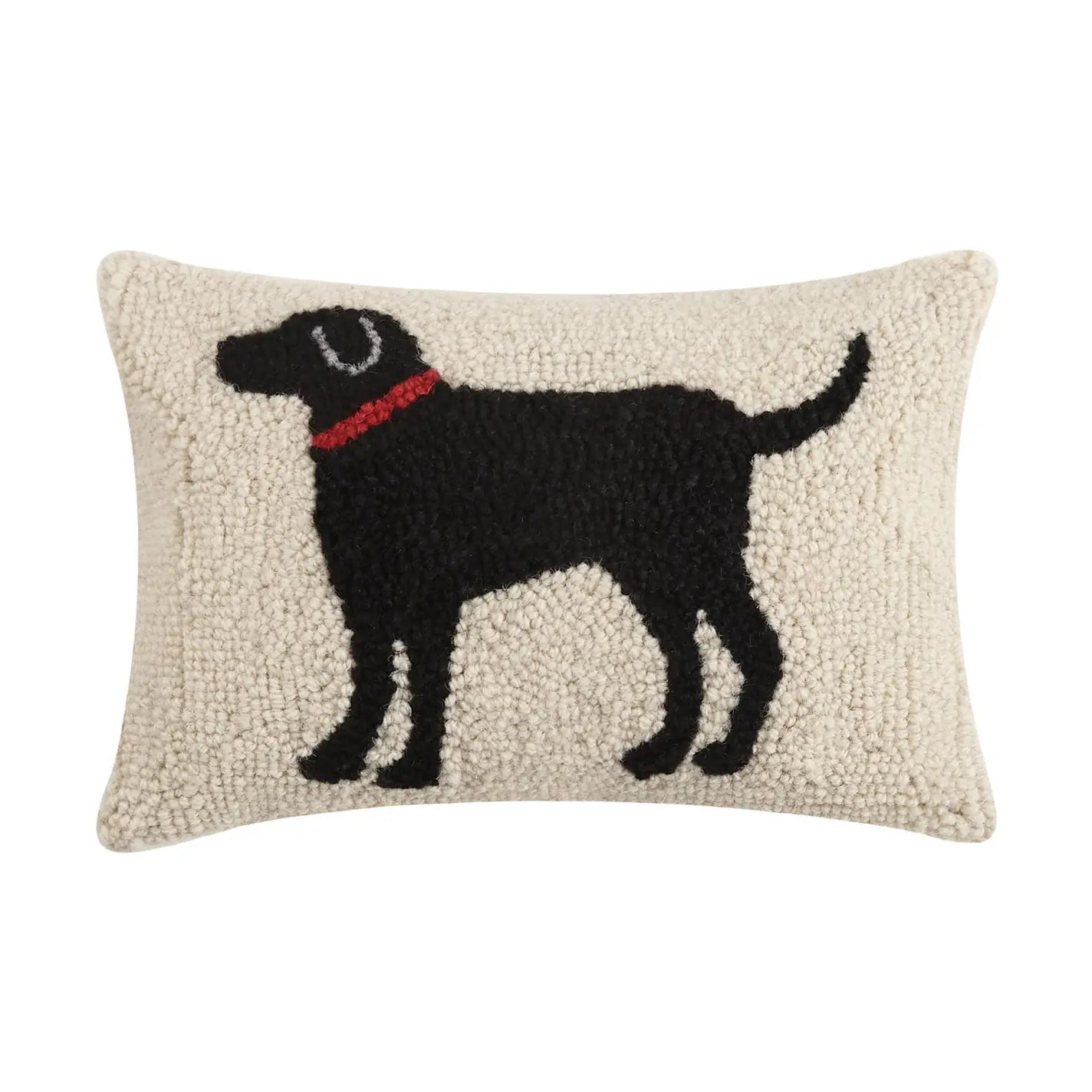 Black Dog Hook Pillow