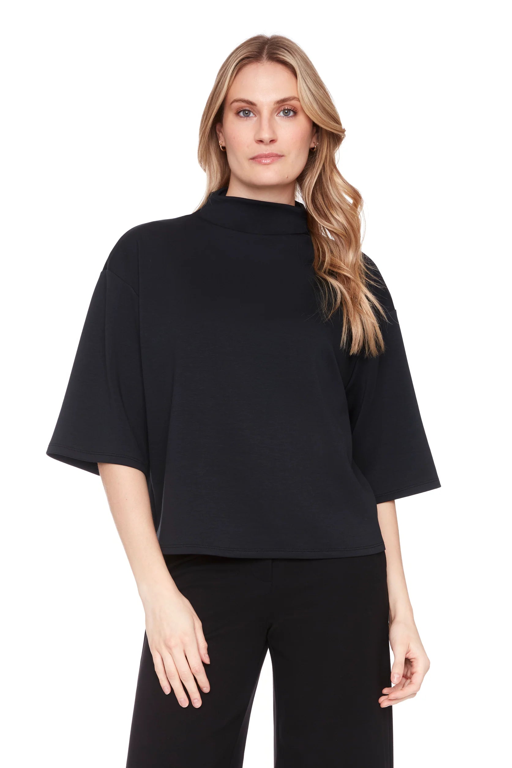 Butter Short Sleeve Turtleneck Top
