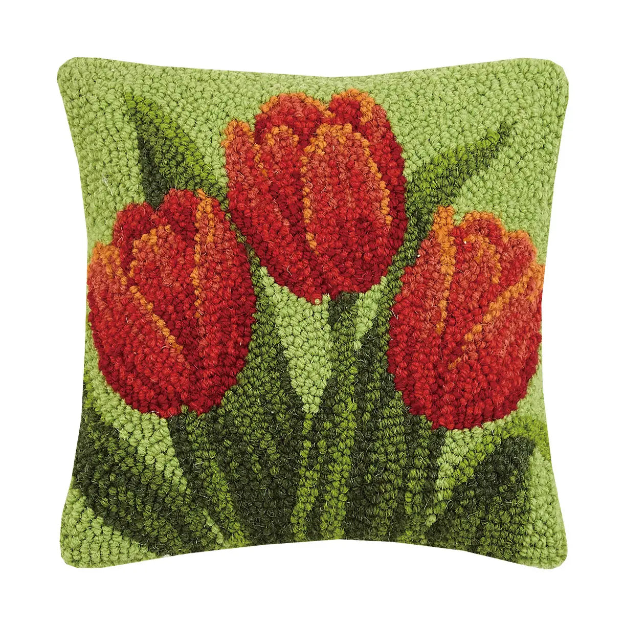 Tulips Hooked Pillow