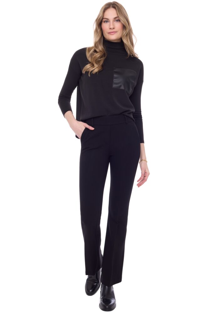 I Love Tyler Madison Axel Solid Boot Leg Full Length Ponte Pant