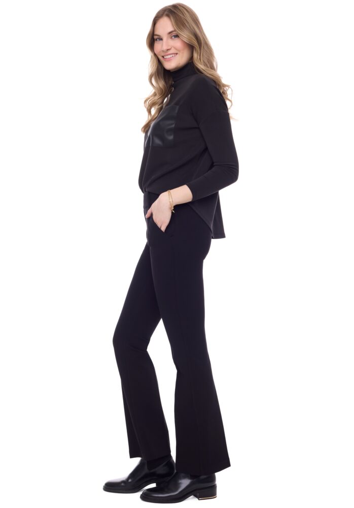 I Love Tyler Madison Axel Solid Boot Leg Full Length Ponte Pant