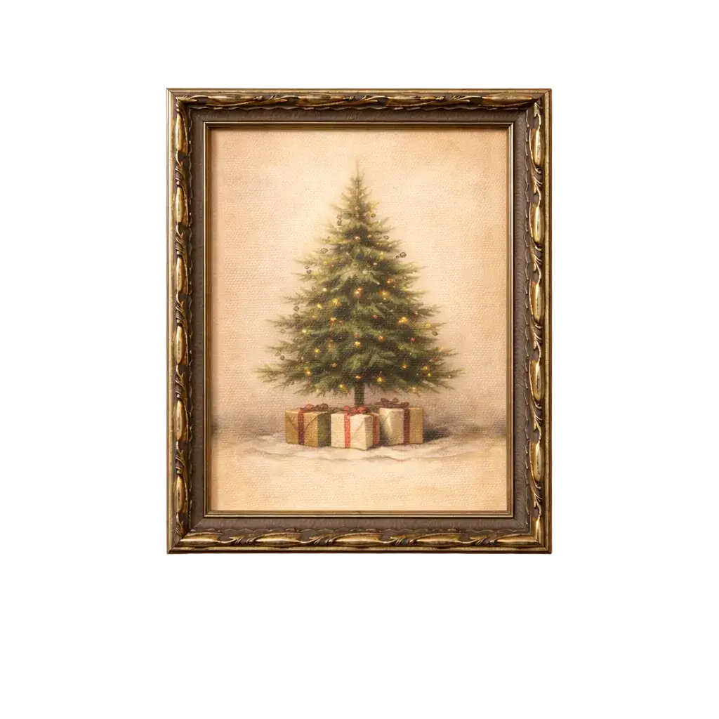Rustic Christmas Tree Print