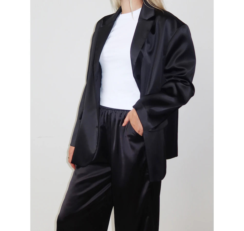 Oversized Satin Blazer