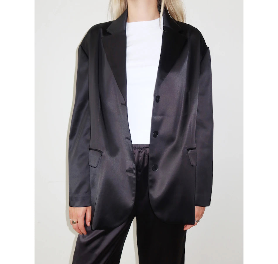 Oversized Satin Blazer