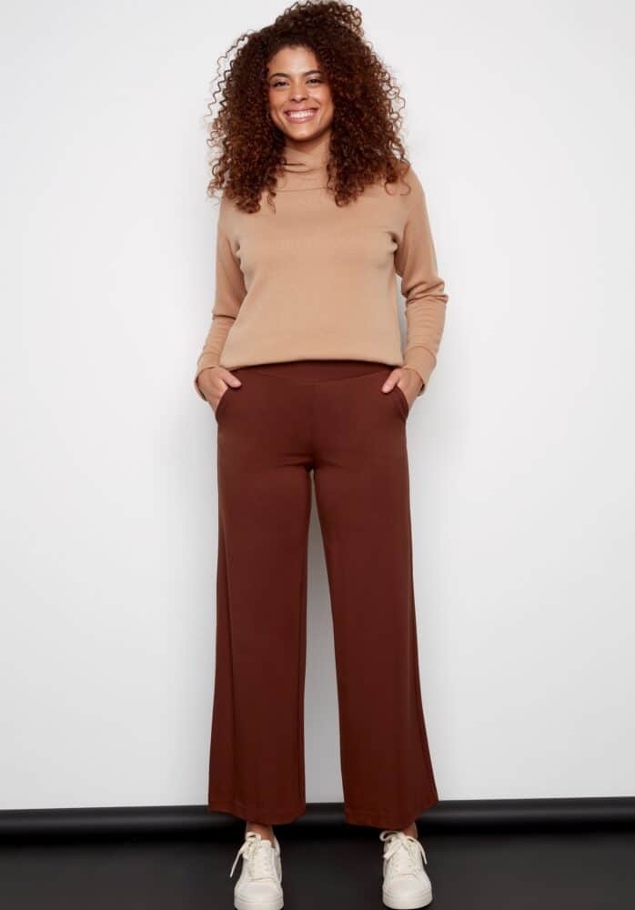 I Love Tyler Madison Roxanne Solid Ponte Wide Leg Pant