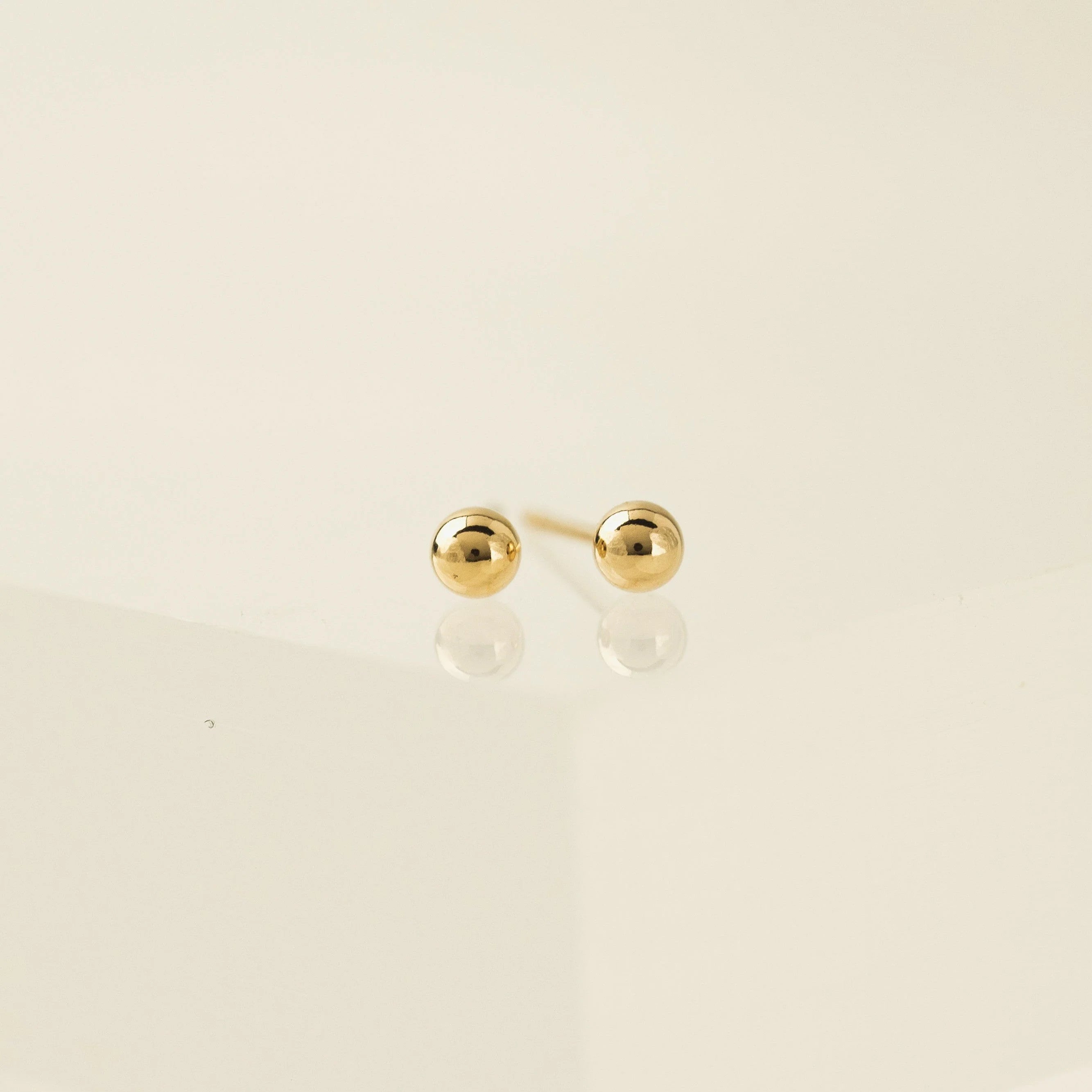4mm Ball Gold-Filled Stud Earrings