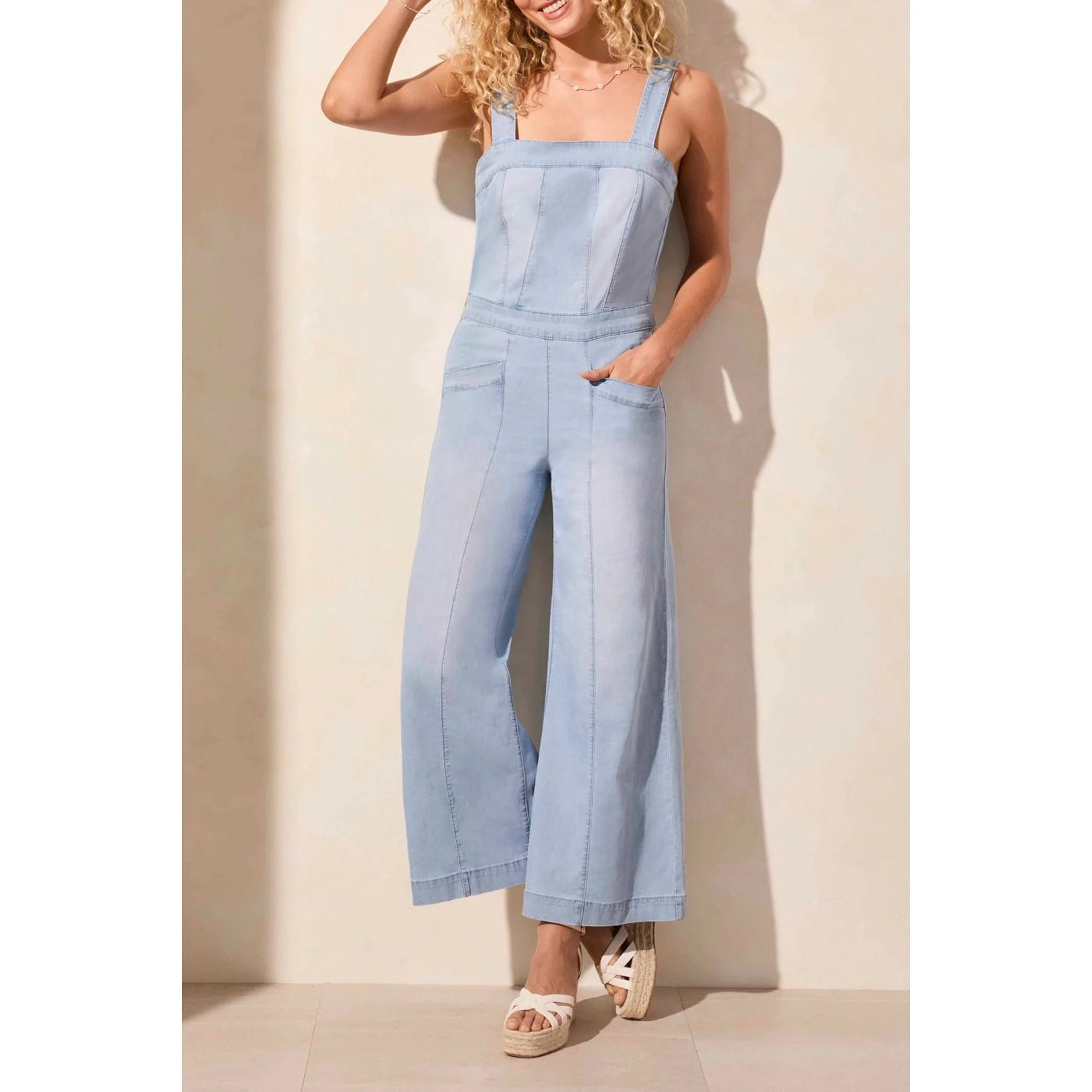 Lightweight Denim Adjustable Jumpsuit