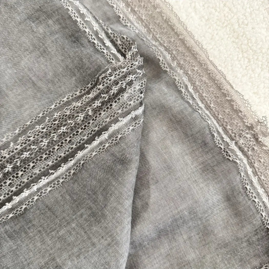 Lace Edge Square Scarf